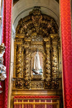 Coimbra, Portekiz - 14 Aralık 2025: Yeni Coimbra Katedrali, Se Nova de Coimbra in, Portekiz. 1543 'te şehirde kurulan Coimbra Cizvit Formasyon Evi' nin önceki bölümlerinde...