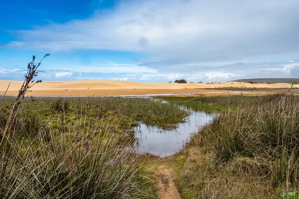 Praia da Bordeira, Algarve, Portekiz Avrupa 'da Doğal Park do Sudoeste Alentejano e Costa Vicentina.