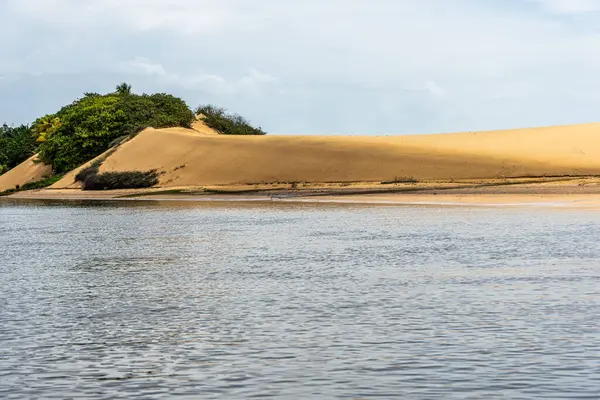 Vassouras 'ın kum tepeleri ve gölleri, Brezilya' nın Lencois Maranhenses 'i, Barreirinhas' ı. Taze ve şeffaf su havuzları olan beyaz kum tepeleri.