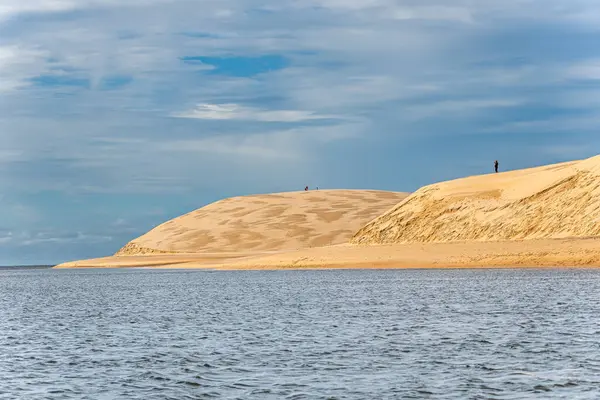 Ilha do Caju 'da Dunas do Mouro, Ilha das Canarias, Brezilya. Delta do Parnaiba ve Delta das Americas. Yeşillik doğa ve kum tepeleri.