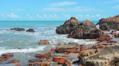 Brezilya 'nın Ceara Eyaleti' ndeki Jericoacoara 'dan Pedra Furada' ya kadar sahil ve plajlar boyunca yol..