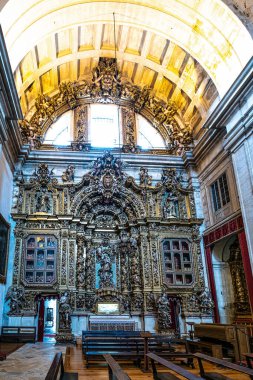 Coimbra, Portekiz - 14 Aralık 2025: Yeni Coimbra Katedrali, Se Nova de Coimbra in, Portekiz. 1543 'te şehirde kurulan Coimbra Cizvit Formasyon Evi' nin önceki bölümlerinde...