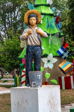 Brezilya Meydanı, Belterra 'da Praca Brasil, Brezilya' da Para. Henry Fords 'un otomobil endüstrisi tarafından bölgede kauçuk keşifleri sırasında kurulan Amerikan köyü.