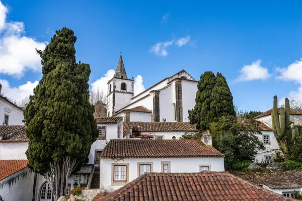Portekiz 'deki Obidos' ta Aziz Meryem Kilisesi Rönesans 'lı Obidos manzarası