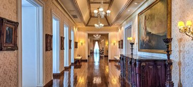 Sao Luis, Brezilya - 11 Ocak 2025: Aslan Sarayı 'nın içi, Palacio dos Leoes, Maranhao hükümetinin merkezi, Sao Luis, Maranhao, Brezilya' nın kuzeydoğusunda yer alan tarihi şehir.