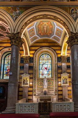 Belem, Brezilya - 07 Aralık 2024: Brezilya 'daki Belem' de Nasıralı Meryem Ana Bazilikası, Nossa Senhora do Nazare Bazilikası