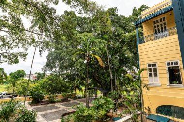 Manaus, Amazon, Brezilya 'daki Palacio Rio Negro. 1910 'da Alman lastik satıcısı Waldemar Scholz tarafından ikamet yeri olarak inşa edilmiş.