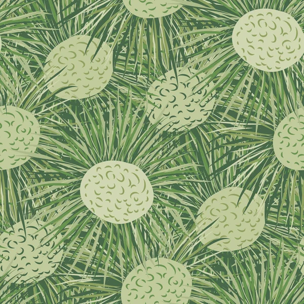 Цветок Инулы Бесшовный Векторный Фон Монохромные Зеленые Цветки Многолетних Каштанов — стоковый вектор