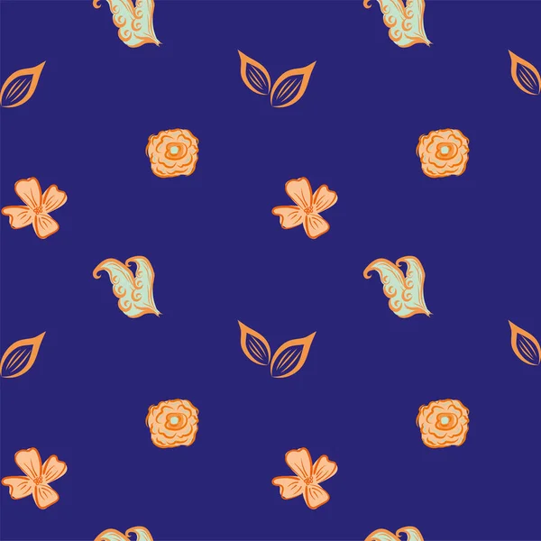 Стилизованный Цветок Тюльпана Бесшовный Векторный Фон Картины Винтажные Средневековые Цветки — стоковый вектор