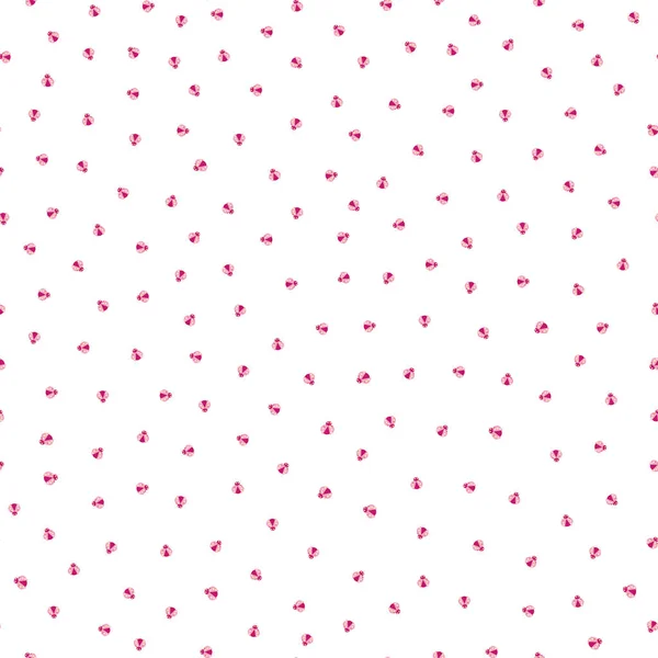 Cute Pink Ladybugs Seamless Vector Pattern Background Kawaii Carton Ladybird — Stock Vector