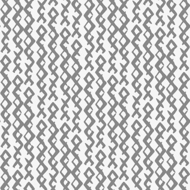 Grunge 'un kırık çizgileri vektörsüz desen. Dikey fırça darbeleri kırık çapraz çizgiler. Zig zag çizgileri birbirine kenetleniyor. Gri çizgili el çizgili arka plan. Geometrik arkaplan.