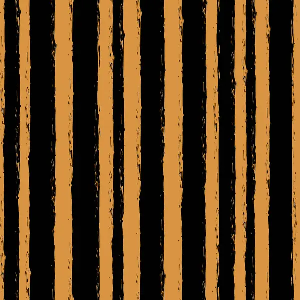 Cadılar Bayramı vektörü, turuncu balkabağı ve dikey grunge çizgileri olan kusursuz desenli. Yumuşak organik kenarlar. El boyası fırça darbeleri, çizgili arka plan. Doğrusal geometrik sonbahar arkaplanı