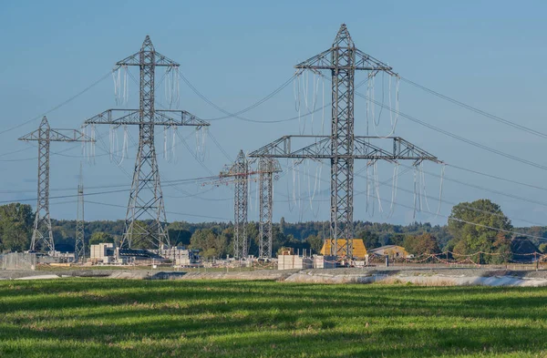 Construction Phase Shifter System Specifically Control Current Flows Power Grid — Stock Photo, Image