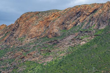 Güney Afrika Oudtshoorn yakınlarındaki Cango Mağaraları Dağları