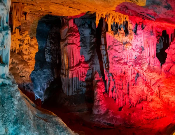Abstract Cango Caves Est Système Grottes Près Oudtshoorn Afrique Sud — Photo