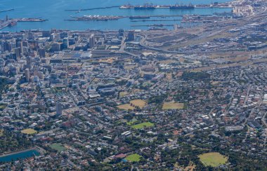 Cape Town 'un havadan görünüşü Güney Afrika