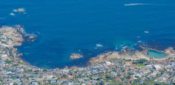 Camps Bay Közel Cape Town Levegőből Dél Afrika — Stock Fotó