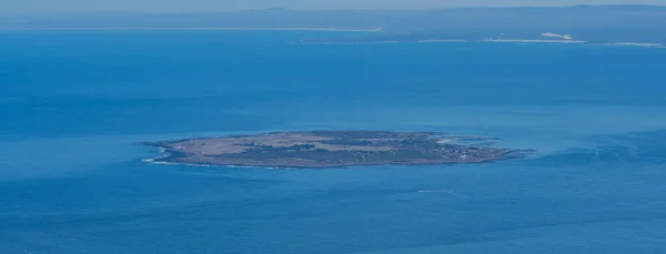 Robben Island Είναι Ένα Νησί Στον Κόλπο Πίνακα Κοντά Στο — Φωτογραφία Αρχείου