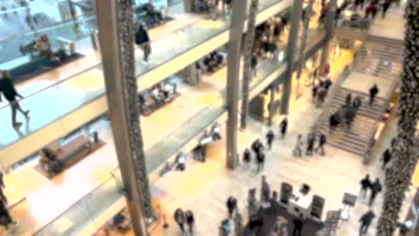 Blurred People Shopping Shopping Centre — Vídeos de Stock