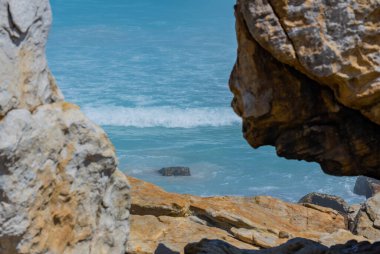 cliffs and turquoise sea at the Cape of Good Hope in South Africa