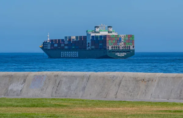 Cape Town South Africa February 2023 Container Ship Shipping Company — Stock Photo, Image