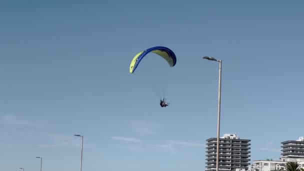 Kaapstad Zuid Afrika Februari 2023 Paragliding Tandem Paragliding Flight Table — Stockvideo