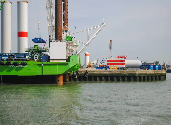 Bélgica Mar Norte Bélgica Abril 2023 Reabastecimento Energia Eólica Geosea — Fotografia de Stock