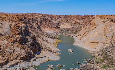 Güney Afrika 'daki Augrabies Falls Kanyonu ve Dağları