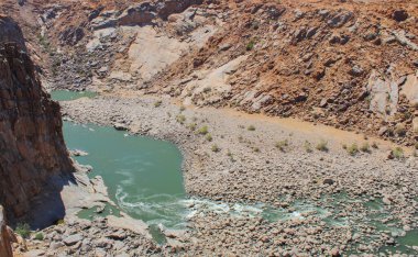 Güney Afrika 'daki Augrabies Falls Kanyonu ve Dağları