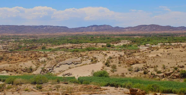 stock image Semi desert landscape and mountains near Oudtshoorn South Africa