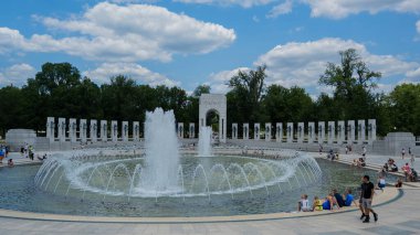 Washington, D.C., ABD - 01 Mart 2025: Washington 'da düzenlenen 2. Dünya Savaşı Anıtı, ABD' nin başkenti Washington 'da düzenlenen Atlantik Anıtı