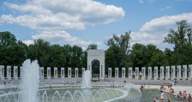 Washington, D.C., ABD - 01 Mart 2025: Washington 'da düzenlenen 2. Dünya Savaşı Anıtı, ABD' nin başkenti Washington 'da düzenlenen Atlantik Anıtı