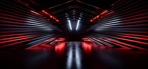 Futuristic Sci Cyber Neon Laser White White Orange Lights Metal Imagen De Stock