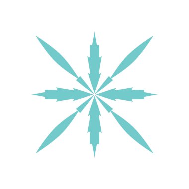 Zarif kar tanesi. Vektör dekoratif tasarım ögesi.