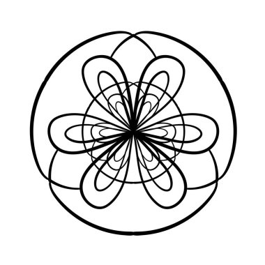 Vektör mandala deseni. Boyama kitabı öğesi. Soyut dantel deseni. Etnik tarzda dekoratif süs.