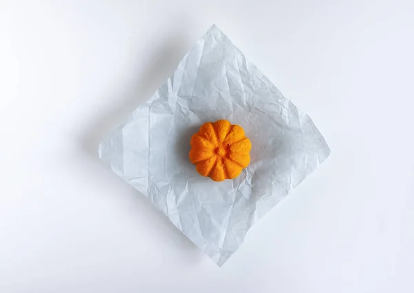 Bombe Bain Orange Parfumée Forme Citrouille Produit Soin Peau — Photo