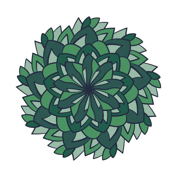 Mandala Coloré Ornements Ronds Décoratifs Éléments Thérapie Stress — Image vectorielle