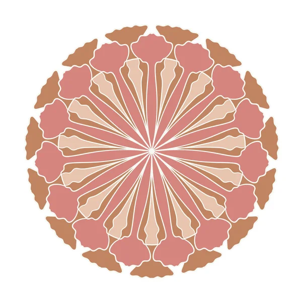 Barevná Mandala Dekorativní Kulaté Ozdoby Prvky Antistresové Terapie — Stockový vektor