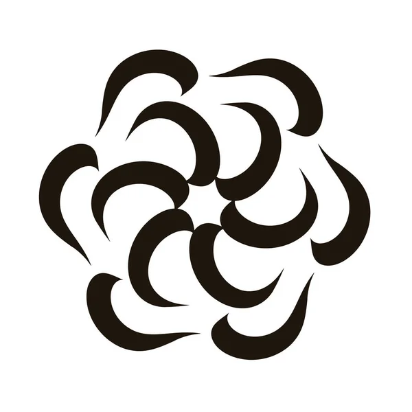 Vector Doodle Mandala Patrón Redondo Con Adorno — Archivo Imágenes Vectoriales