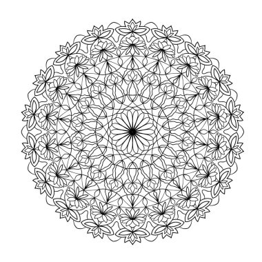 Dekoratif zarif arabesk. Vektör tasarım elemanı. Doodle mandala grafik tasarımı.