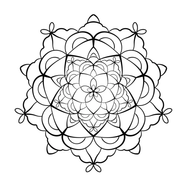 Arabesque Élégant Décoratif Élément Conception Vectorielle Doodle Mandala Graphisme — Image vectorielle