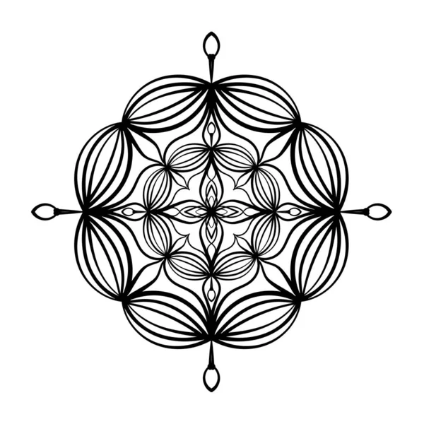 Decorativo Elegante Arabesco Elemento Diseño Vectorial Diseño Gráfico Doodle Mandala — Archivo Imágenes Vectoriales