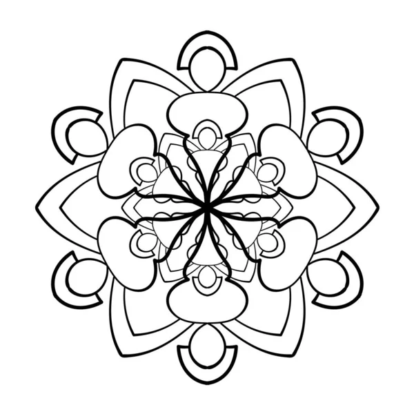 Dekorativní Elegantní Arabeska Prvek Vektorové Konstrukce Doodle Mandala Grafický Design — Stockový vektor