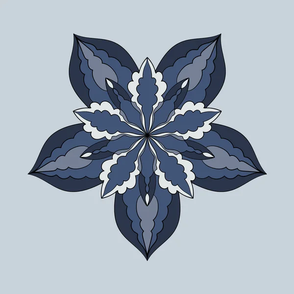 Décorative Élégante Forme Fleur Élément Conception Vectorielle — Image vectorielle