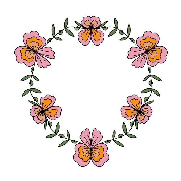 Cadre Floral Vectoriel Élément Décoratif Pour Conception Graphique — Image vectorielle
