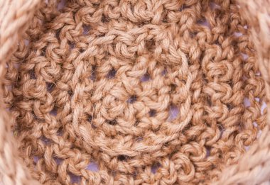 El yapımı jüt yalanlarından yapılma el bezi..