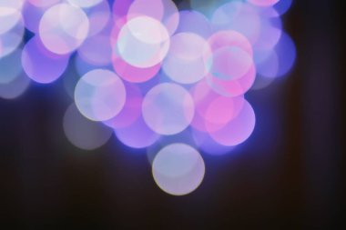 Abstract bokeh background. Blurred garland lights.