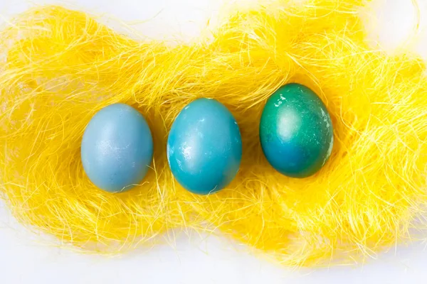 Традиционный Пасхальный Декор Красочные Яйца — стоковое фото