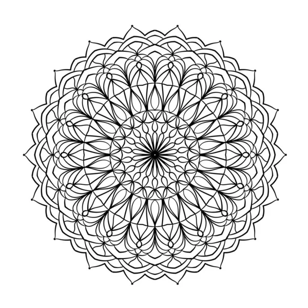 Abstrakt Prydnad Mandala Elegant Mönster Färgning Sida Element — Stock vektor