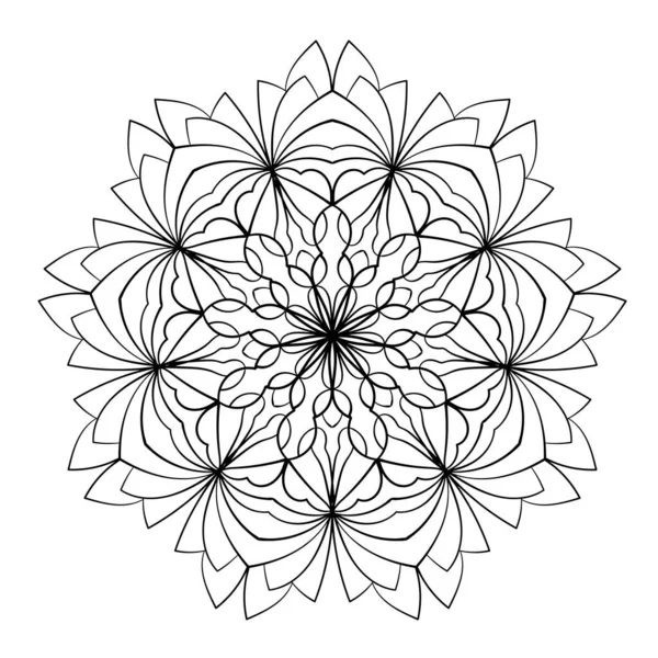 Abstraktní Ozdoba Mandala Elegantní Vzor Zbarvení Prvku Stránky — Stockový vektor